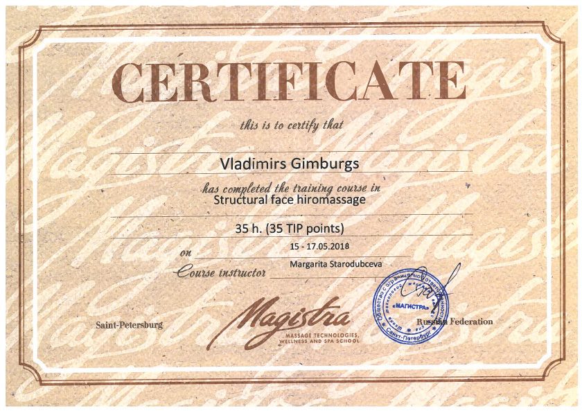 massage certificate